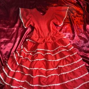 Red Polka Dot Kids Costume Dress